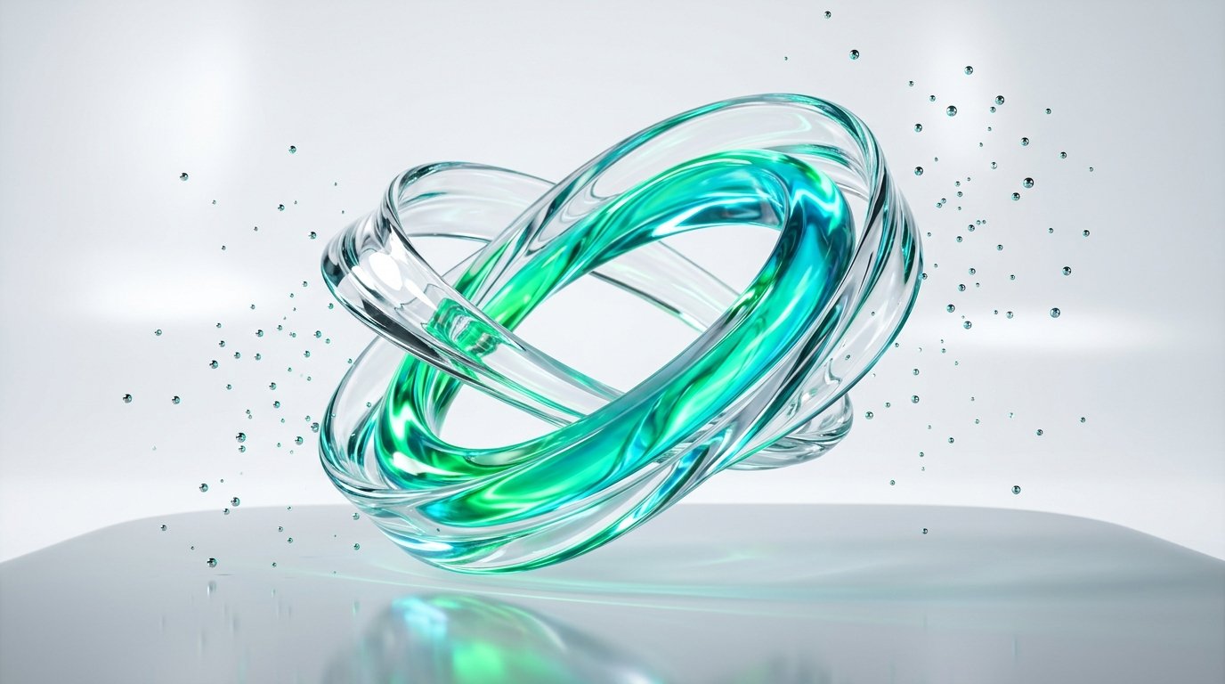 3D Fluid Glass Background